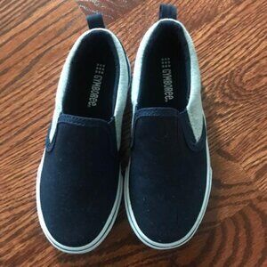 BOYS GYMBOREE BLUE GRAY SHOES LOAFERS SLIP ON SNEAKERS SHOE KIDS Sz. 11 EUC